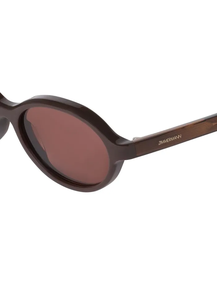 Women Sunglasses Zimmermann Cyd Oval Chocolate