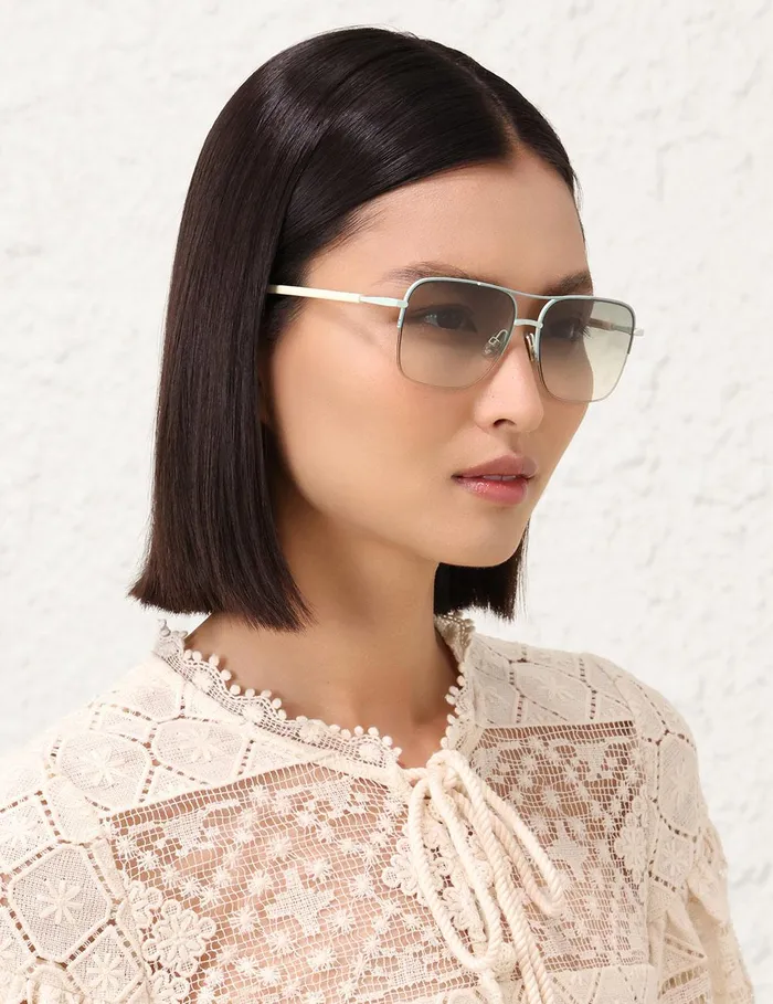 Women Sunglasses Zimmermann Sandy Aviator Peppermint