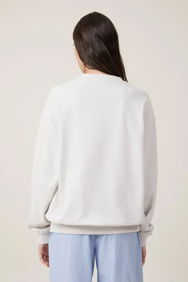 Women Sweaters and Cardigans Cotton On Classic Graphic Crew Sweatshirt Saint Tropezvintage White Women Sweaters and Cardigans Cotton On Classic Graphic Crew Sweatshirt Saint Tropezvintage White