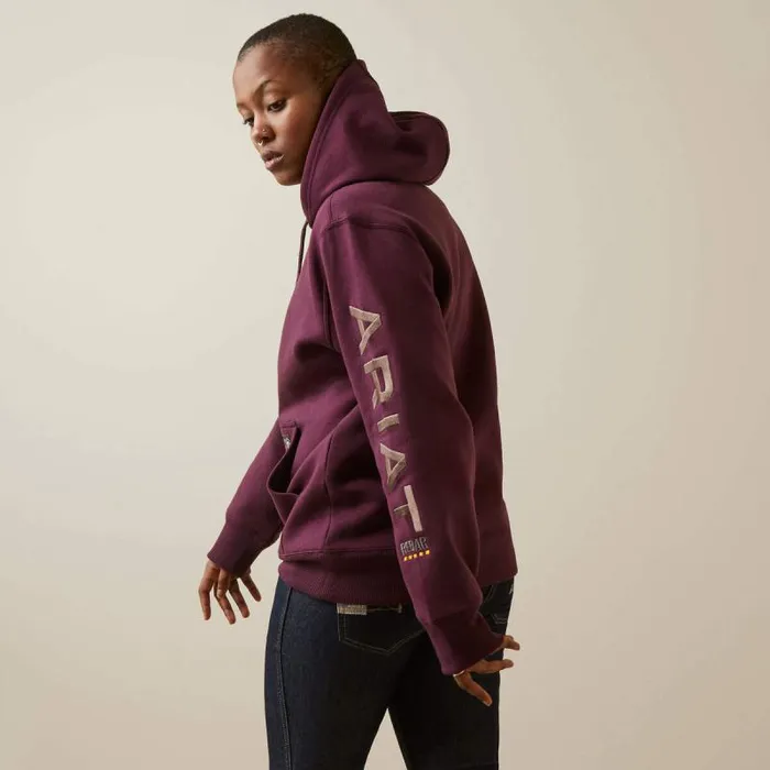 Women Sweatshirts and Hoodies Ariat Rebar Graphic Hoodie Potent Purple Peppercorn Women Sweatshirts and Hoodies Ariat Rebar Graphic Hoodie Potent Purple Peppercorn