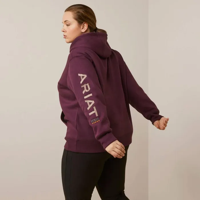 Women Sweatshirts and Hoodies Ariat Rebar Graphic Hoodie Potent Purple Peppercorn Women Sweatshirts and Hoodies Ariat Rebar Graphic Hoodie Potent Purple Peppercorn