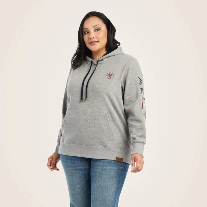 Women Sweatshirts and Hoodies Ariat Thunderbird Chimayo Hoodie Heather Grey Women Sweatshirts and Hoodies Ariat Thunderbird Chimayo Hoodie Heather Grey