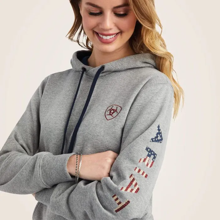 Women Sweatshirts and Hoodies Ariat Thunderbird Chimayo Hoodie Heather Grey Women Sweatshirts and Hoodies Ariat Thunderbird Chimayo Hoodie Heather Grey