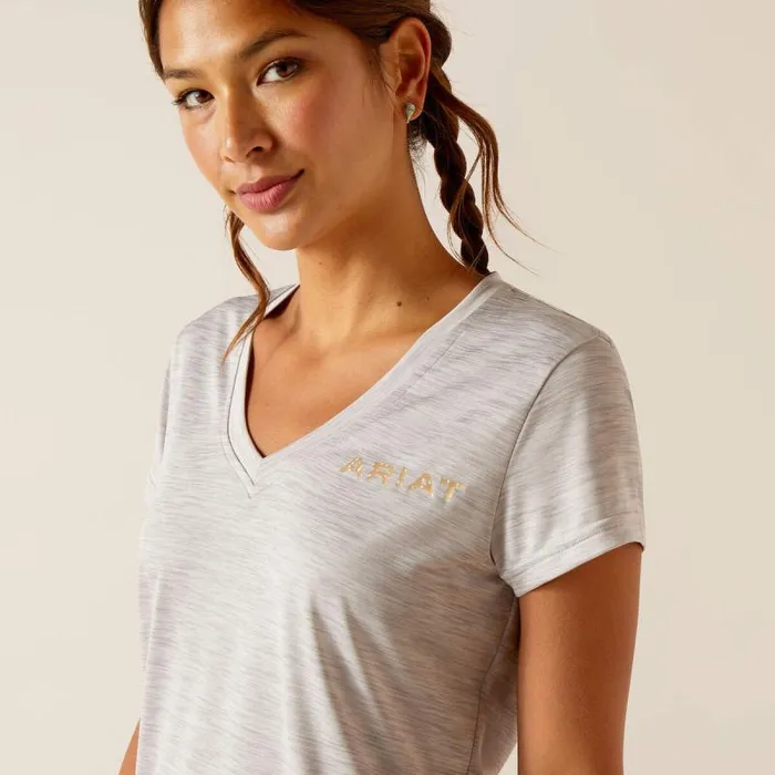 Women TShirts and Tops Ariat Laguna Logo Top Grey Women TShirts and Tops Ariat Laguna Logo Top Grey