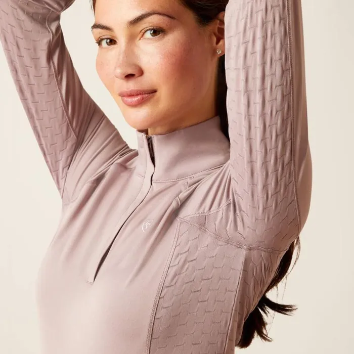 Women TShirts and Tops Ariat Lowell 20 14 Zip Baselayer Quail Women TShirts and Tops Ariat Lowell 20 14 Zip Baselayer Quail