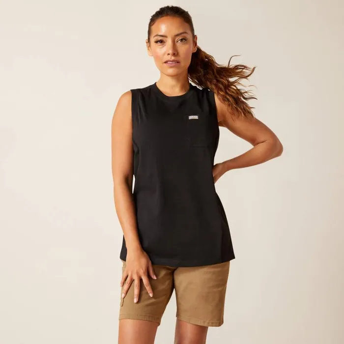Women TShirts and Tops Ariat Rebar Cotton Strong Bolt Black Women TShirts and Tops Ariat Rebar Cotton Strong Bolt Black