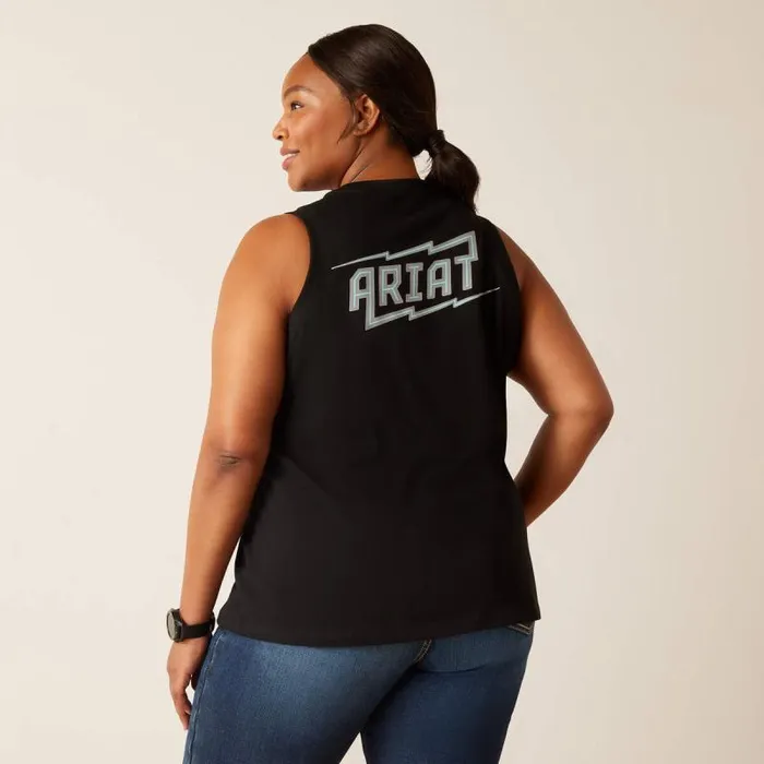 Women TShirts and Tops Ariat Rebar Cotton Strong Bolt Black Women TShirts and Tops Ariat Rebar Cotton Strong Bolt Black