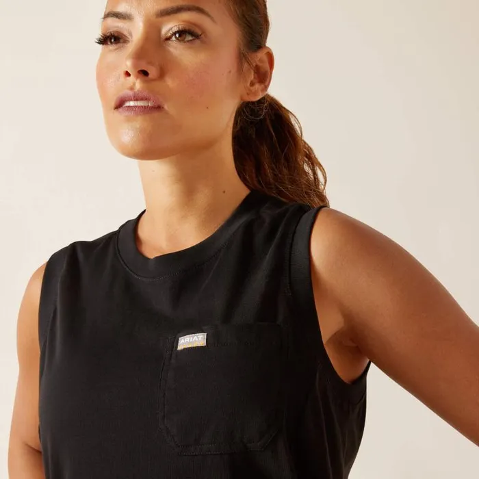 Women TShirts and Tops Ariat Rebar Cotton Strong Bolt Black Women TShirts and Tops Ariat Rebar Cotton Strong Bolt Black