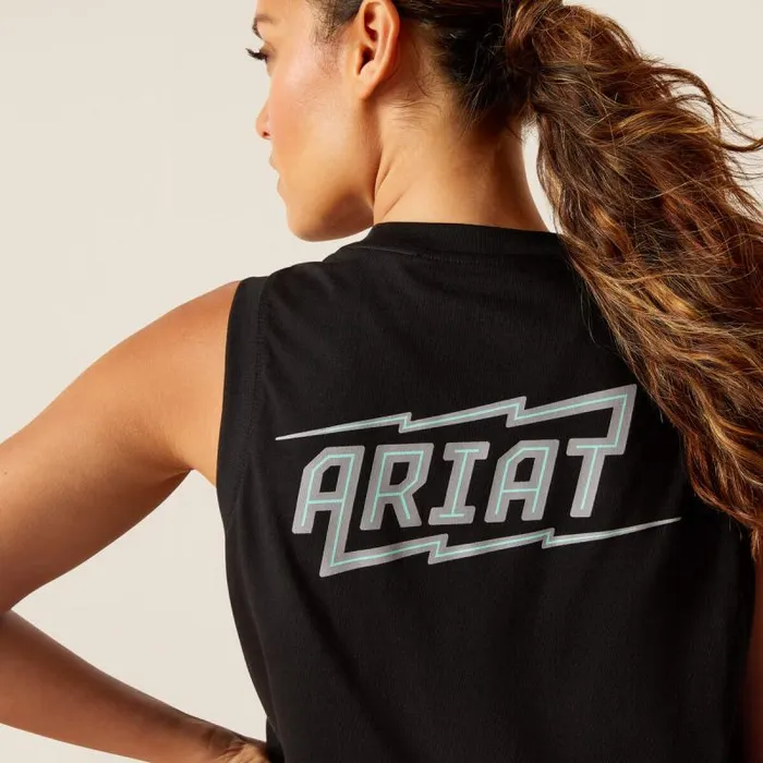 Women TShirts and Tops Ariat Rebar Cotton Strong Bolt Black Women TShirts and Tops Ariat Rebar Cotton Strong Bolt Black