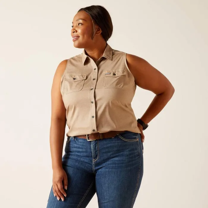 Women TShirts and Tops Ariat Rebar Made Tough VentTEK DuraStretch Tank Sepia Heather Women TShirts and Tops Ariat Rebar Made Tough VentTEK DuraStretch Tank Sepia Heather
