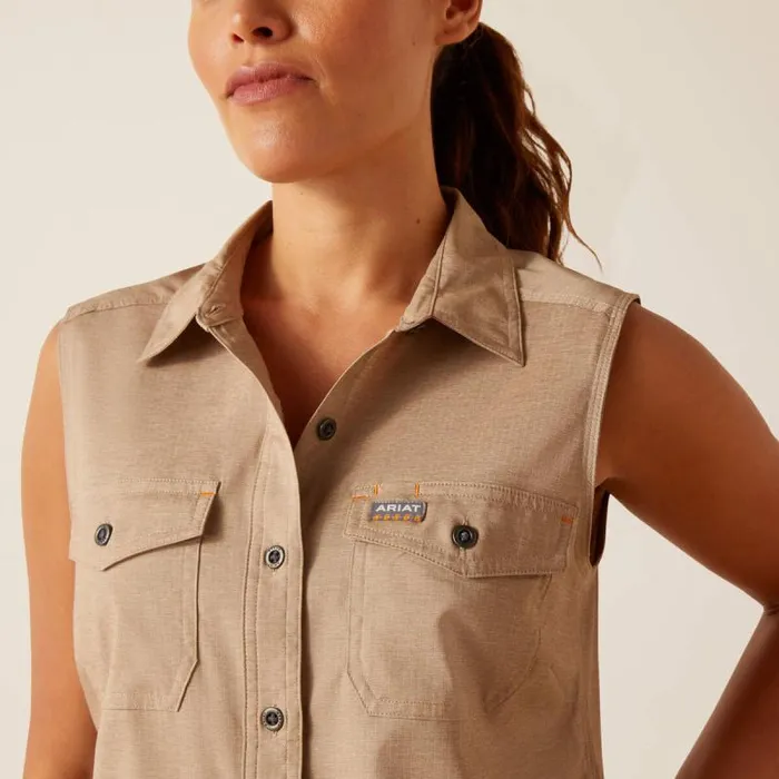Women TShirts and Tops Ariat Rebar Made Tough VentTEK DuraStretch Tank Sepia Heather Women TShirts and Tops Ariat Rebar Made Tough VentTEK DuraStretch Tank Sepia Heather