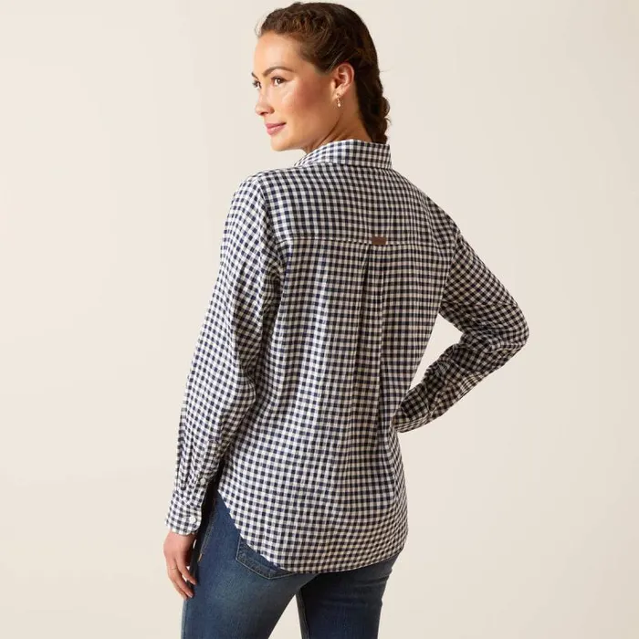Women TShirts and Tops Ariat Tiburon Shirt Navy Check Women TShirts and Tops Ariat Tiburon Shirt Navy Check