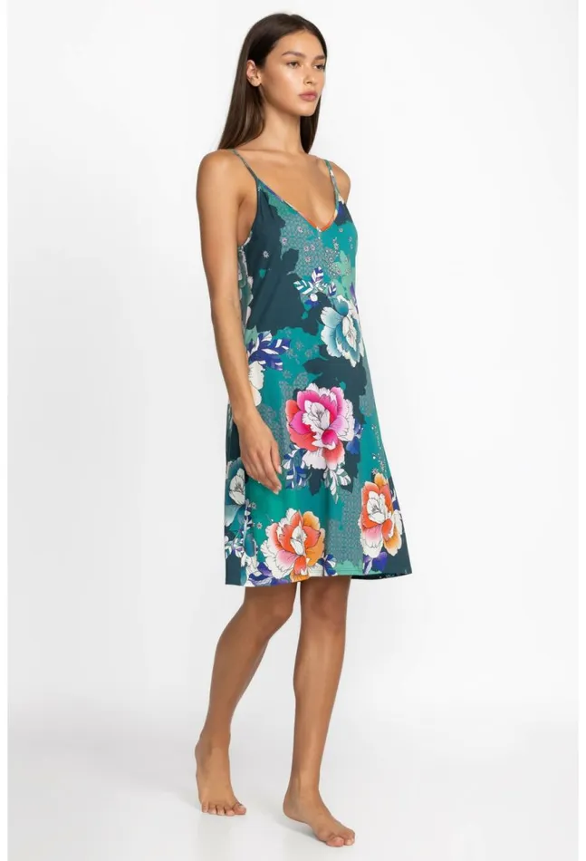 Women The Brigette Cami Sleep Dress Tura Turquoise Johnny Was Sleepwear