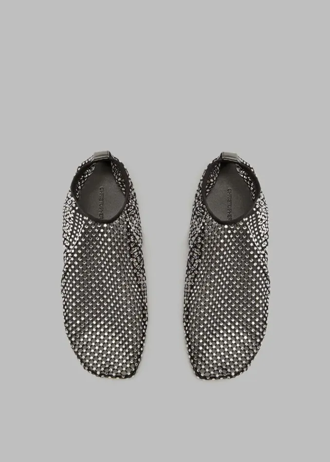 Women The Frankie Shop Christopher Esber Minette Flat 8211 BlackClear Crystal Blackclear Crystal
