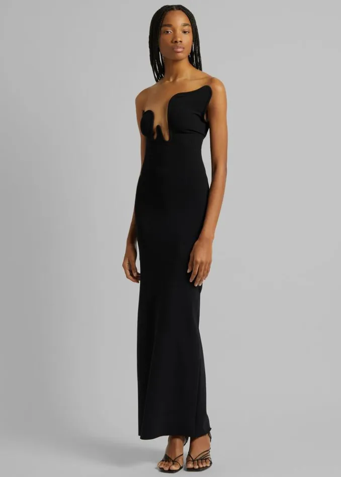 Women The Frankie Shop Christopher Esber Salacia Wire Strapless Maxi Dress 8211 Black Black Women The Frankie Shop Christopher Esber Salacia Wire Strapless Maxi Dress 8211 Black Black