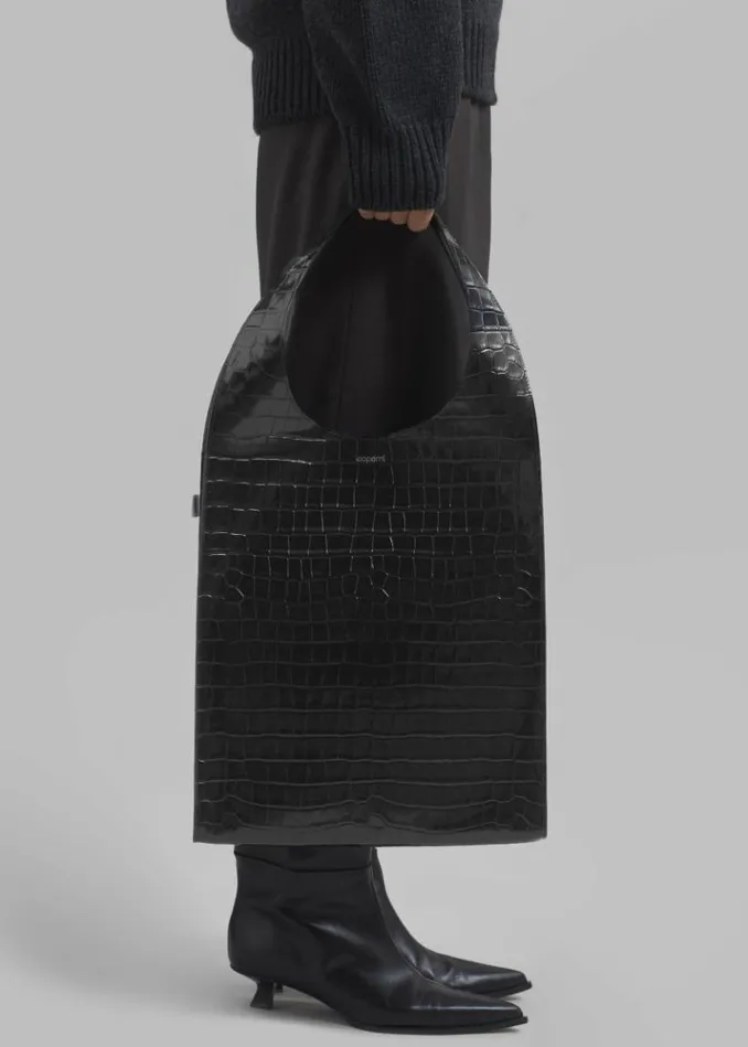 Women The Frankie Shop Coperni Croco Swipe Tote Bag 8211 Black Black