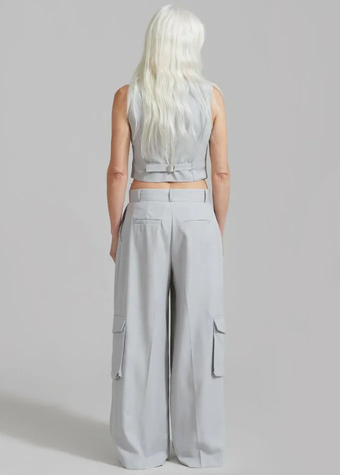 Women The Frankie Shop Gladys Cargo Pants 8211 Grey Grey