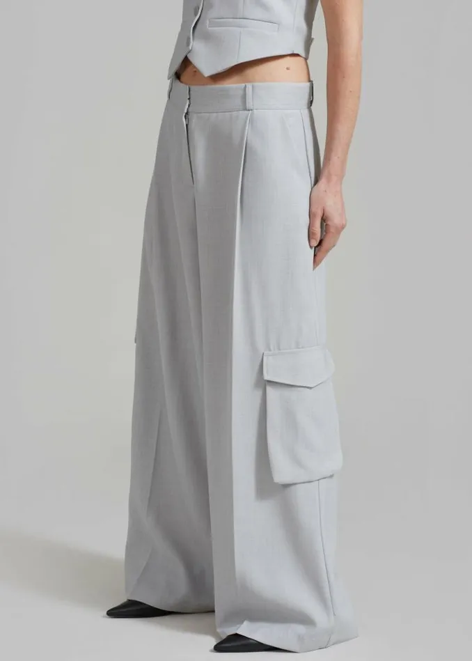 Women The Frankie Shop Gladys Cargo Pants 8211 Grey Grey