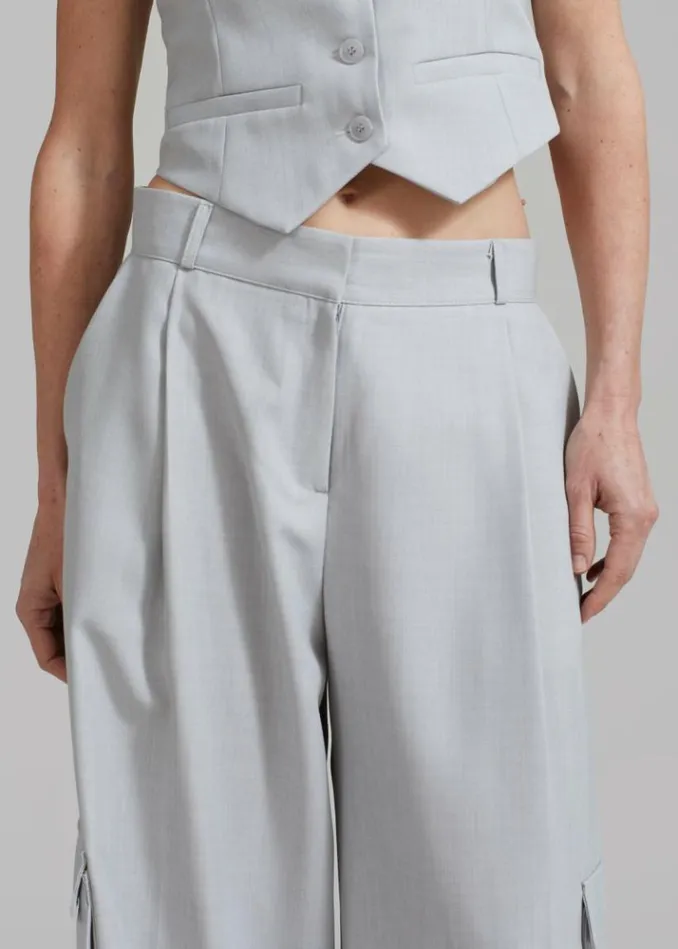 Women The Frankie Shop Gladys Cargo Pants 8211 Grey Grey