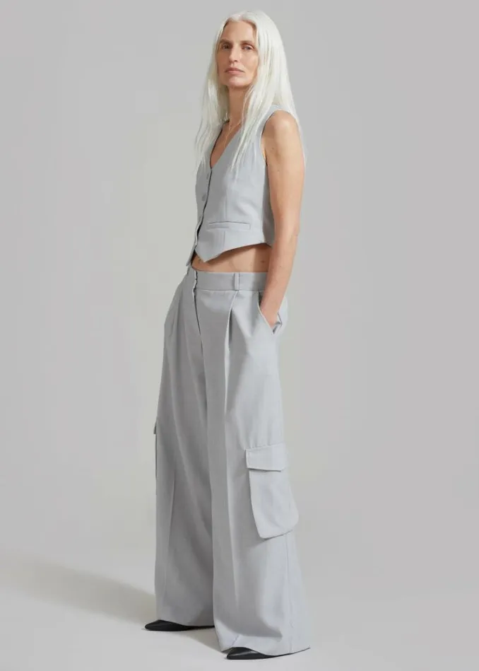 Women The Frankie Shop Gladys Cargo Pants 8211 Grey Grey