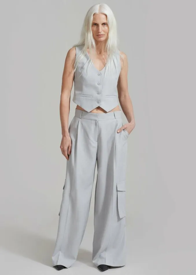 Women The Frankie Shop Gladys Cargo Pants 8211 Grey Grey