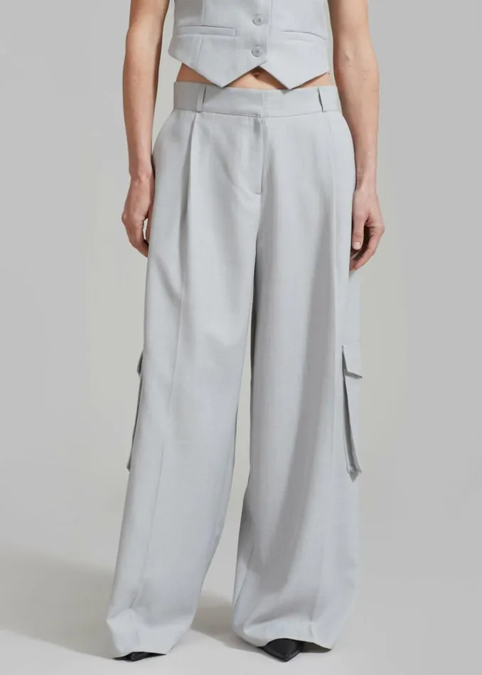 Women The Frankie Shop Gladys Cargo Pants 8211 Grey Grey