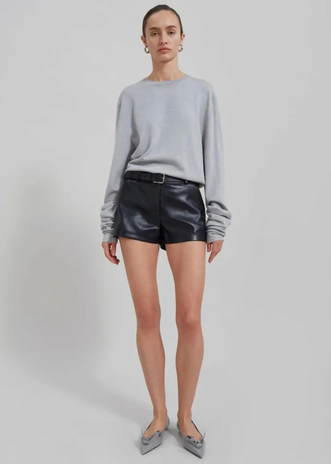 Women The Frankie Shop Kate Faux Leather Shorts 8211 Black Black