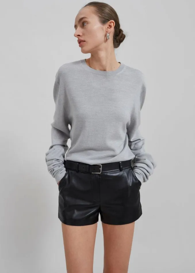 Women The Frankie Shop Kate Faux Leather Shorts 8211 Black Black