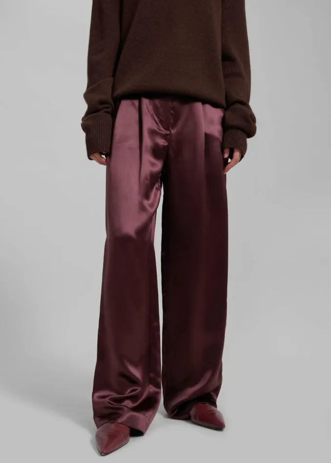 Women The Frankie Shop Loulou Studio Vione Pants 8211 Midnight Bordeaux Midnight Bordeaux Women The Frankie Shop Loulou Studio Vione Pants 8211 Midnight Bordeaux Midnight Bordeaux