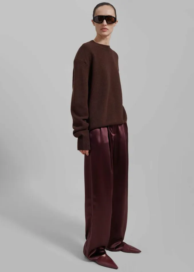 Women The Frankie Shop Loulou Studio Vione Pants 8211 Midnight Bordeaux Midnight Bordeaux