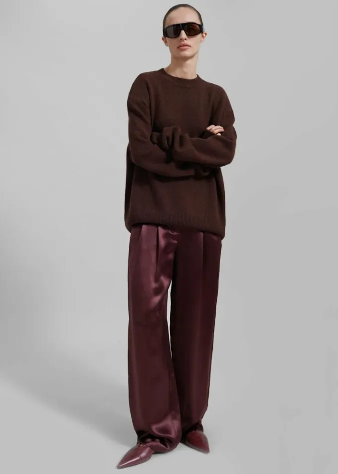 Women The Frankie Shop Loulou Studio Vione Pants 8211 Midnight Bordeaux Midnight Bordeaux