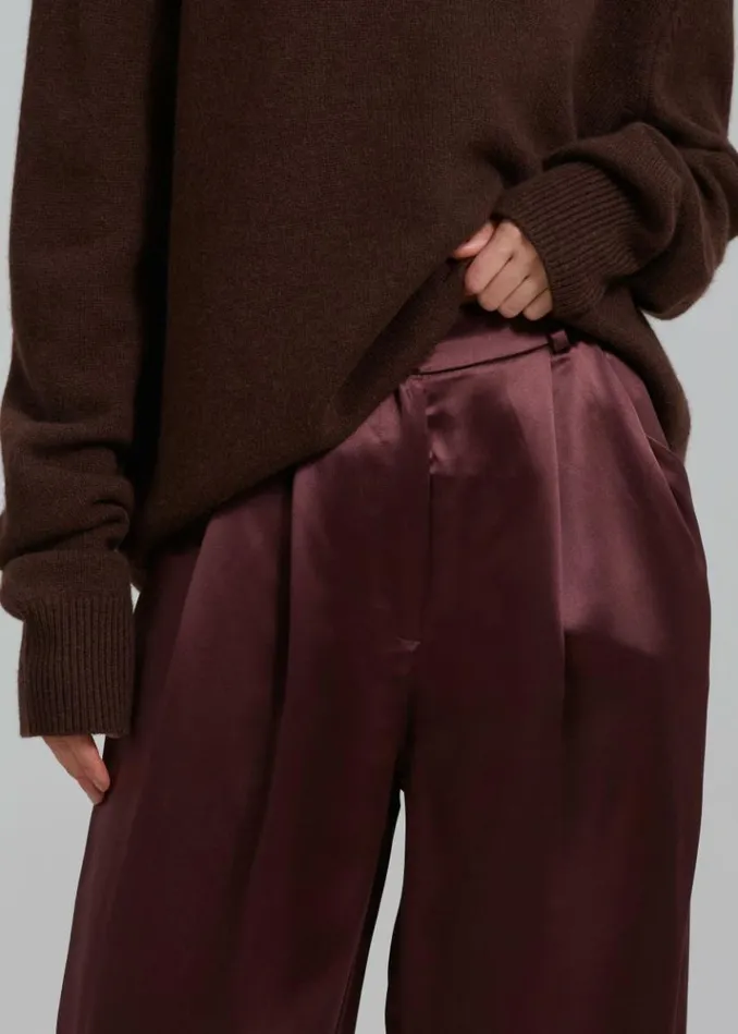 Women The Frankie Shop Loulou Studio Vione Pants 8211 Midnight Bordeaux Midnight Bordeaux
