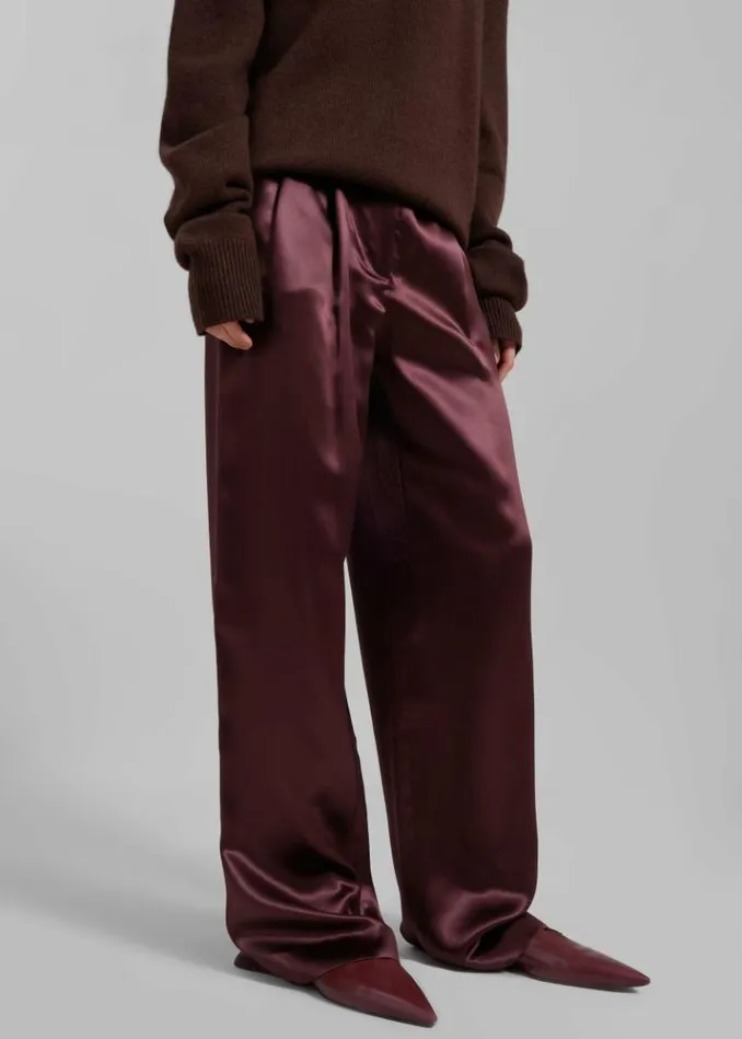 Women The Frankie Shop Loulou Studio Vione Pants 8211 Midnight Bordeaux Midnight Bordeaux