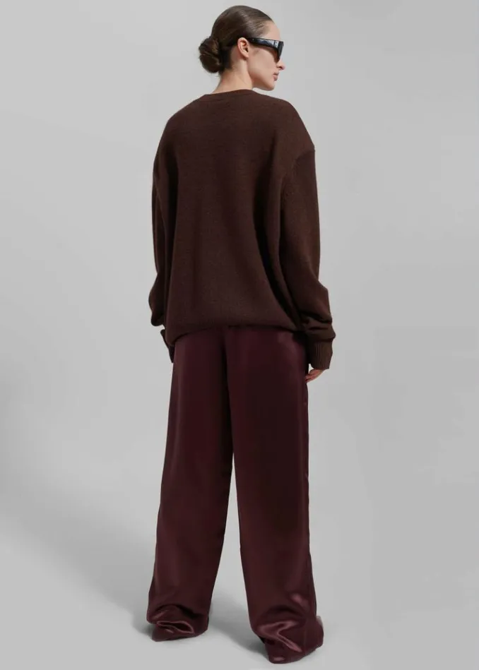 Women The Frankie Shop Loulou Studio Vione Pants 8211 Midnight Bordeaux Midnight Bordeaux