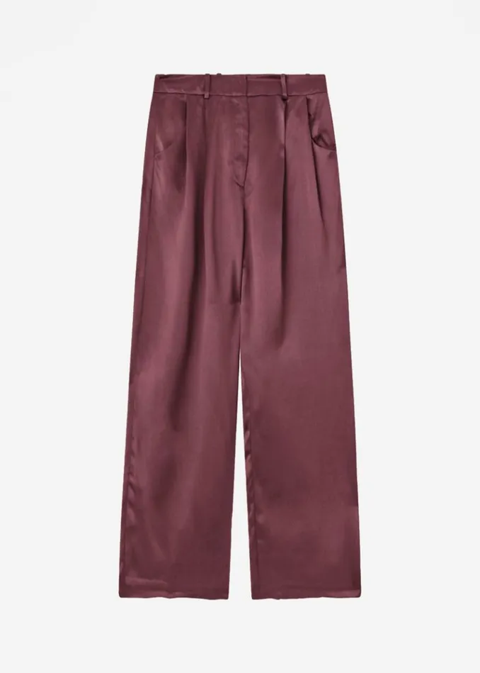 Women The Frankie Shop Loulou Studio Vione Pants 8211 Midnight Bordeaux Midnight Bordeaux