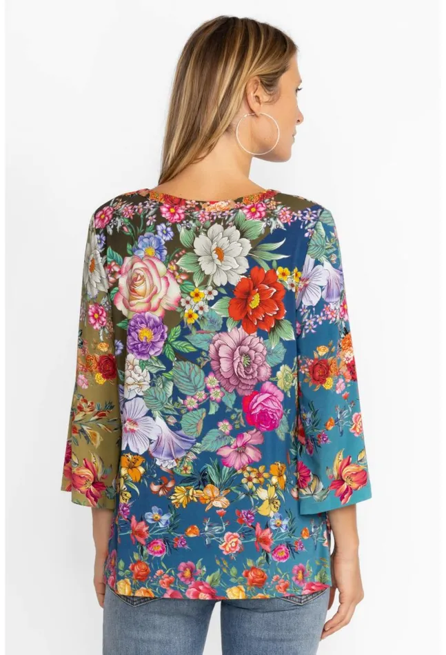 Women The Janie Favorite Button Front Henley Neutra Johnny Was Tops