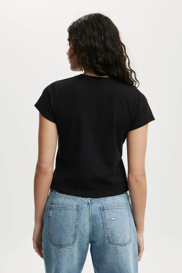 Women Tops Cotton On 90S Baby Tee Black