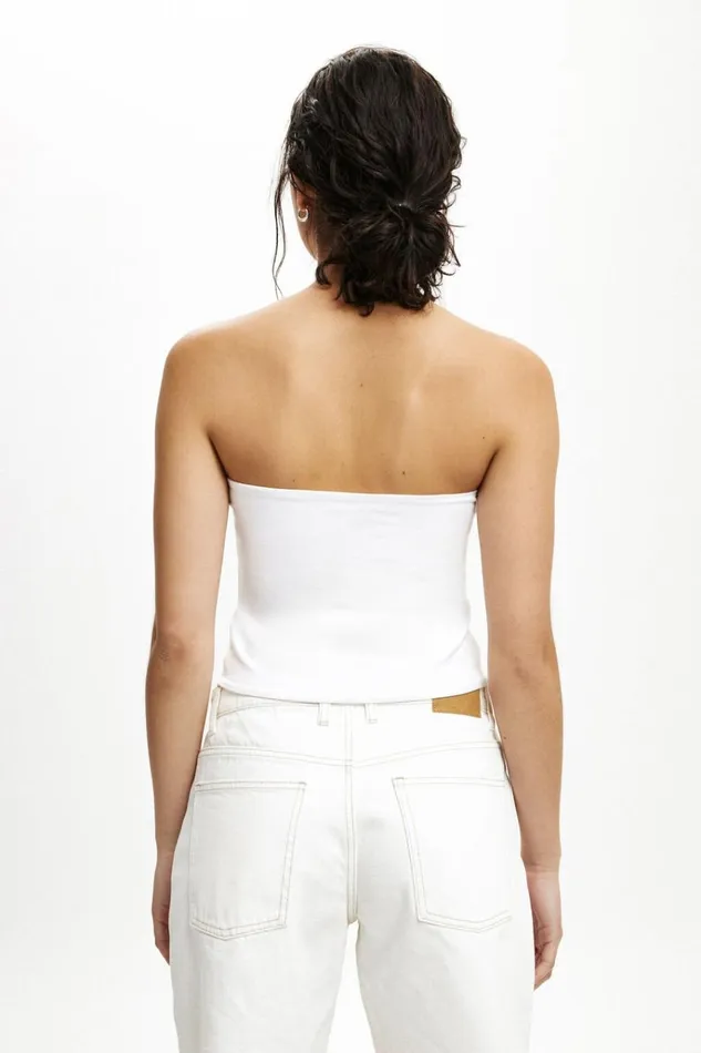Women Tops Cotton On All Day Tube Top White Women Tops Cotton On All Day Tube Top White