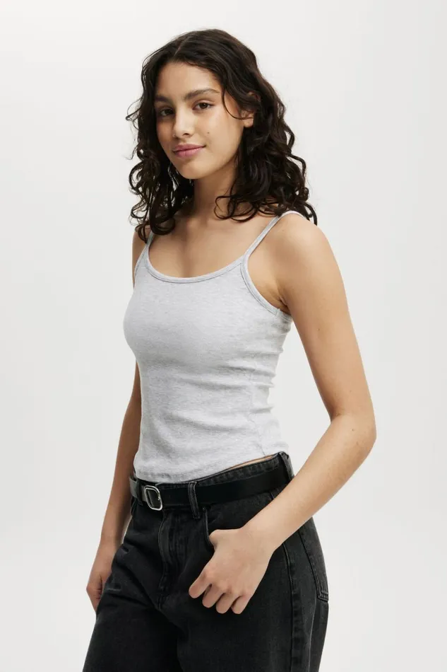 Women Tops Cotton On Byron Scoop Cami Grey Marle