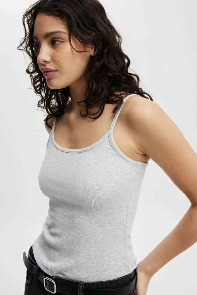 Women Tops Cotton On Byron Scoop Cami Grey Marle