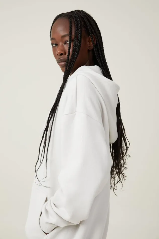 Women Tops Cotton On Classic ZipThrough Hoodie Vintage White Women Tops Cotton On Classic ZipThrough Hoodie Vintage White