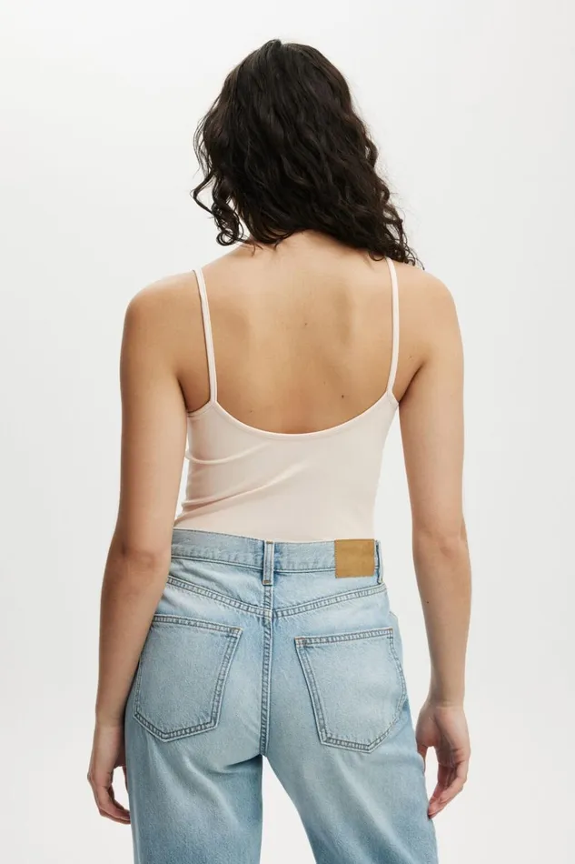 Women Tops Cotton On Emily Ballet Back Bodysuit Flossy Pink
