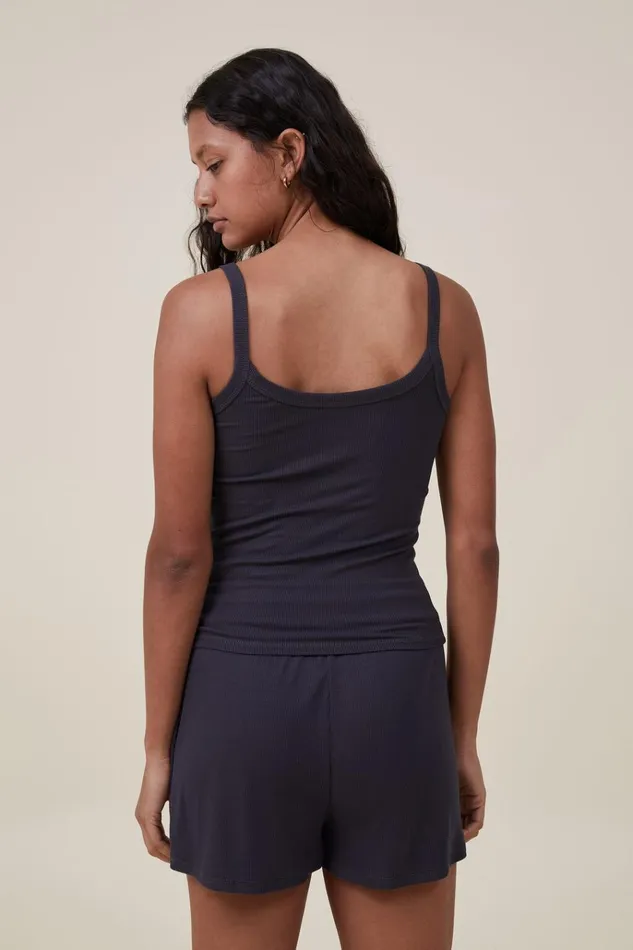 Women Tops Cotton On Sleep Recovery Scoop Neck Singlet Black Rib Women Tops Cotton On Sleep Recovery Scoop Neck Singlet Black Rib