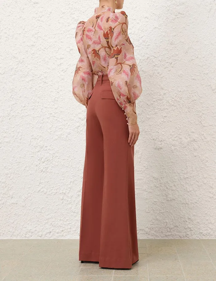 Women Tops Zimmermann Illustration Floral Blouse Myrtle Eden