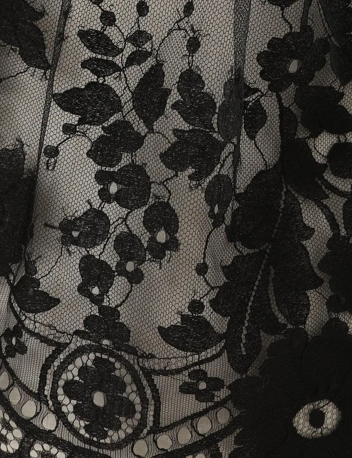 Women Tops Zimmermann Illustration Lace Bow Bodice Black