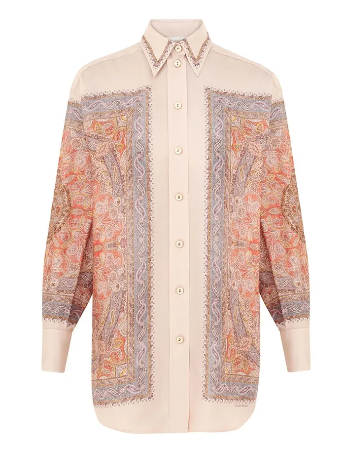 Women Tops Zimmermann Illustration Paisley Shirt Paisley Haze