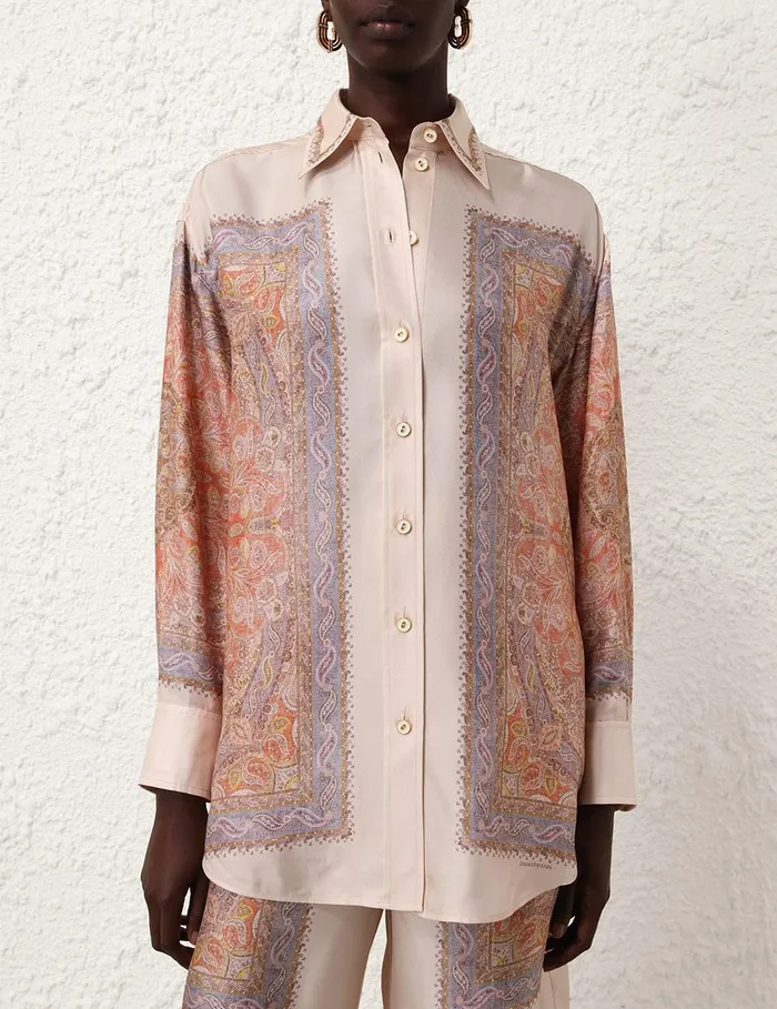 Women Tops Zimmermann Illustration Paisley Shirt Paisley Haze