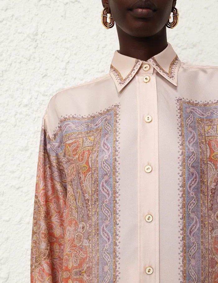 Women Tops Zimmermann Illustration Paisley Shirt Paisley Haze