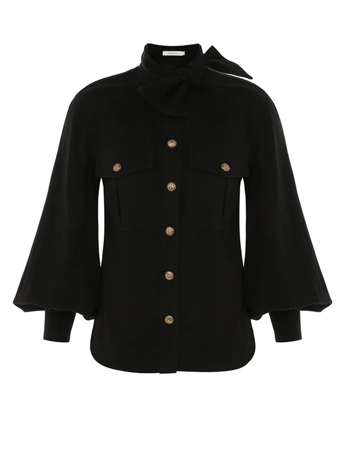 Women Tops Zimmermann Illustration Raglan Shirt Onyx