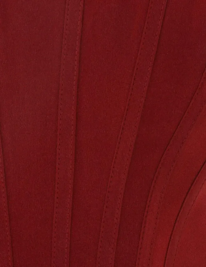 Women Tops Zimmermann Silk Corset Top Burgundy